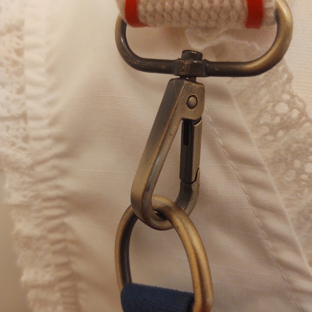 Hotel MAGIQUE + Anthropologie Red and Blue Heart Print Canvas Waist Bag - Picture 10 of 11